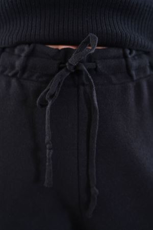 Beli bağcıklı triko takım-Siyah