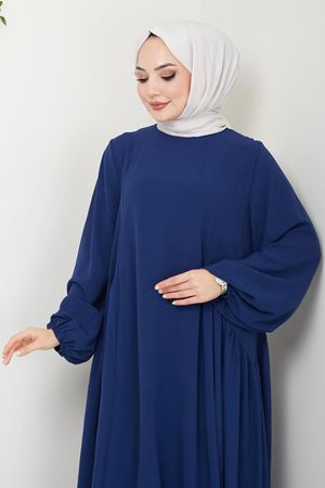 Sufle Ayrobin Tesettür Elbise -Laci