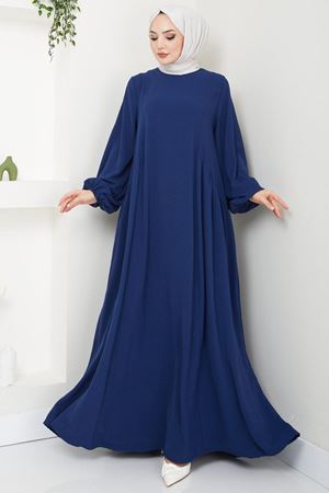 Sufle Ayrobin Tesettür Elbise -Laci
