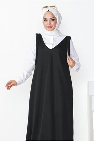 V Yaka jile omuz detaylı -Siyah 