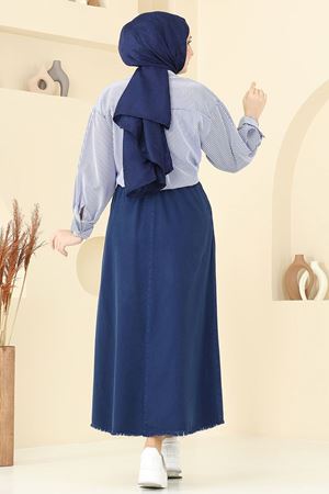 Gabardin Püsküllü Etek - Laci 110PGS1067