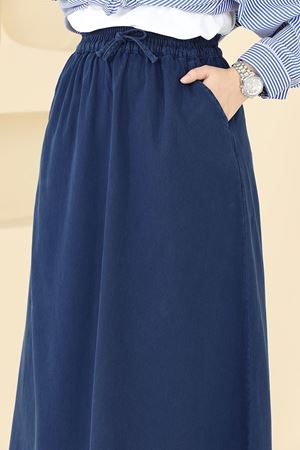 Gabardin Püsküllü Etek - Laci 110PGS1067