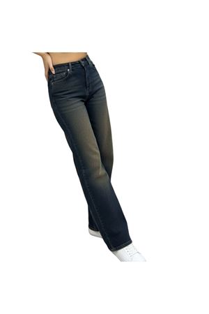 Palazzo pantolon Jean Dark Blue High Waist - mavi kahve
