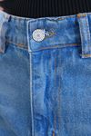 Yüksek bel mom fit jean pantolon - Soluk yıkama