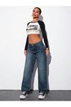 Kadın Baggy  Jeans Relaxed Fit Denim  - KoyuMavi