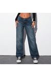 Kadın Baggy  Jeans Relaxed Fit Denim  - KoyuMavi