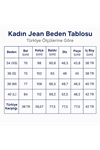 Kadın Wide Leg Jeans  High Waist Relax Fit Denim Palazzo -Açık Mavi