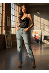  Relax Fit Açık Mavi Jean | Rahat Kesim Kadın Denim Pantolon - Mavi