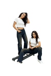 Palazzo pantolon Jean Dark Blue High Waist - mavi kahve