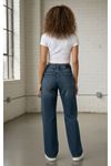 Kadin Palazzo Wide Leg Premium Jean - Mavi