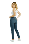 Essential Mom Fit Jean - Mavi yeşil titli