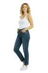 Essential Mom Fit Jean - Mavi yeşil titli