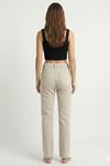 Soft Premium Straight Kadın Gabardin Pantolon-Bej