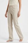 Soft Premium Straight Kadın Gabardin Pantolon-Bej