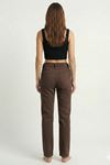 Soft Premium Straight Kadın Gabardin Pantolon-Acı kahve